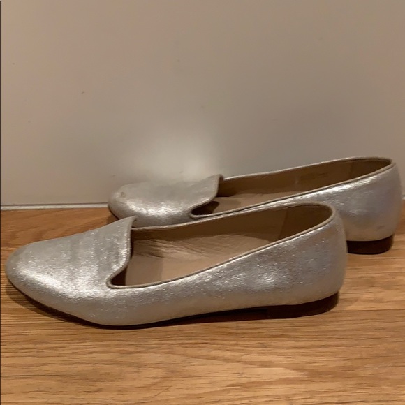 J.Crew 7.5 Metallic Silver Cleo Loafer - Picture 2 of 5